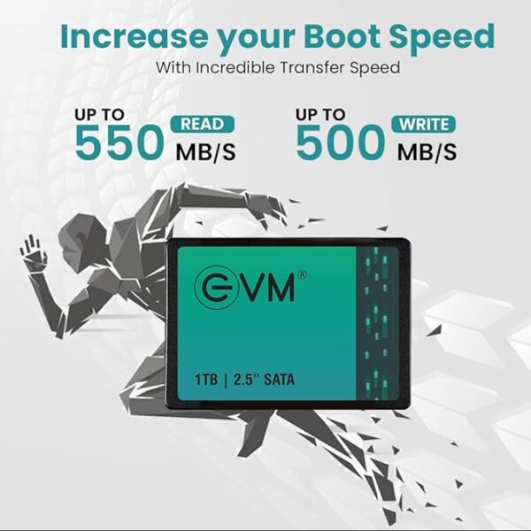 EVM 1TB 2.5-Inch SATA Internal SSD - 550MB/s Read & 500MB/s Write - 5-Year Warranty (EVM25/1TB) - Image 2