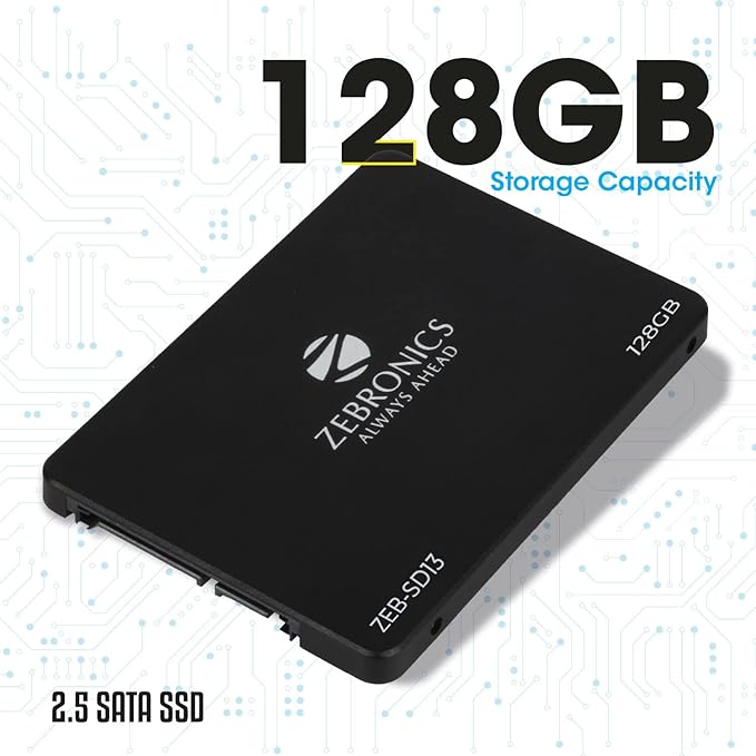 ZEBRONICS SD13 128GB SSD,Ultra Low Power Consumption, S.M.A.R.T. Thermal Management and Silent Operation.